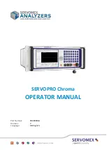 Spectris SERVOPRO Chroma Operator'S Manual предпросмотр