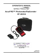 Preview for 1 page of Spectro-UV Spectroline AccuPRO XP-2000A Operator'S Manual