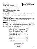 Spectro-UV Spectroline E/12b Series Manual предпросмотр