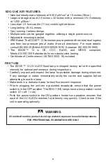 Preview for 2 page of Spectro-UV Spectroline EDGE 13 Operator'S Manual