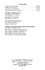 Preview for 8 page of Spectro-UV Spectroline EDGE 13 Operator'S Manual