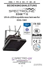 Preview for 25 page of Spectro-UV Spectroline EDGE 13 Operator'S Manual