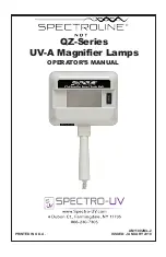 Spectro-UV SPECTROLINE QZ-12 Operator'S Manual preview