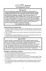 Preview for 3 page of Spectro-UV SPECTROLINE QZ-12 Operator'S Manual