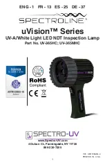 Предварительный просмотр 1 страницы Spectro-UV Spectroline uVision Series Manual