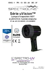 Предварительный просмотр 13 страницы Spectro-UV Spectroline uVision Series Manual