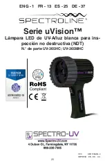 Предварительный просмотр 25 страницы Spectro-UV Spectroline uVision Series Manual