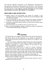 Preview for 3 page of Spectro-UV SPECTROLINKER XL-1000 Operator'S Manual