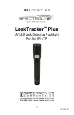 Spectroline LeakTracker Plus Instructions Manual preview