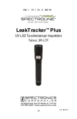 Preview for 16 page of Spectroline LeakTracker Plus Instructions Manual