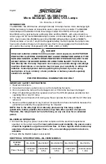 Preview for 3 page of Spectroline MAXIMA ML-3500 Series Operator'S Manual