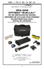 Preview for 17 page of Spectroline OPTIMAX Multi-lite OPK-300N Operator'S Manual