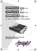 Preview for 1 page of Spectron SPA2100Z Owner'S Manual