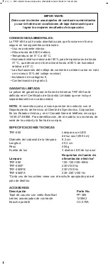 Preview for 5 page of Spectronics Spectroline TRITAN 450 AC Quick Start Manual