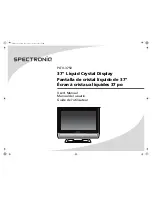 Preview for 1 page of SpectronIQ PLTV-3750 User Manual