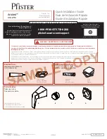 Spectrum Brands Pfister Arkitek 016-LPMK Quick Installation Manual preview