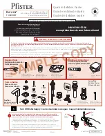 Preview for 1 page of Spectrum Brands Pfister Bernini F-049-BNF Quick Installation Manual