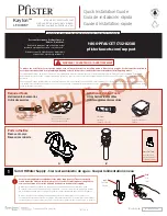 Preview for 1 page of Spectrum Brands Pfister Kaylon LF-048-KY Quick Installation Manual