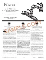 Spectrum Brands Pfister LF-WKP-60 Series Manual preview