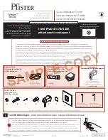 Preview for 1 page of Spectrum Brands PFISTER Verve R89-VRV Quick Installation Manual