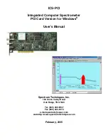 Spectrum Techniques ICS-PCI User Manual preview