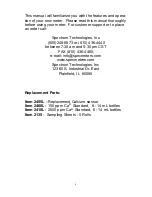 Preview for 2 page of Spectrum Technologies 2450L Product Manual