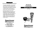 Предварительный просмотр 1 страницы Spectrum Technologies 3669 Product Manual