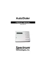 Preview for 1 page of Spectrum Technologies AutoDialer 3419 Product Manual