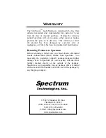 Preview for 4 page of Spectrum Technologies FIELDSCOUT 3413F User Manual