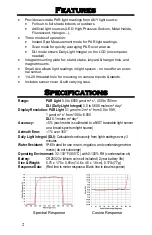 Preview for 2 page of Spectrum Technologies LIGHTSCOUT 3415A Product Manual