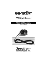 Preview for 1 page of Spectrum Technologies LightScout 3668I Product Manual