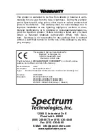 Preview for 4 page of Spectrum 2956 Product Manual