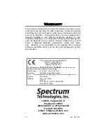 Preview for 12 page of Spectrum 3611A Product Manual