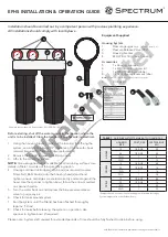 Предварительный просмотр 1 страницы Spectrum EFHS-PK-10-3/4 Installation & Operation Manual