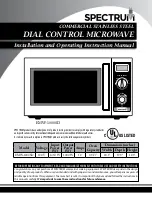 Spectrum EMW-1000SD Installation And Operating Instruction Manual предпросмотр