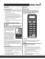 Предварительный просмотр 7 страницы Spectrum EMW-1000ST Installation And Operating Instruction Manual