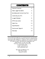 Preview for 2 page of Spectrum Field Scout EC 450 Product Manual