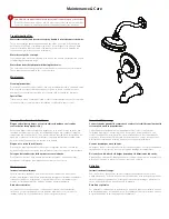 Preview for 3 page of Spectrum Pfister Marielle LG89 MB Series Maintenance & Care Manual