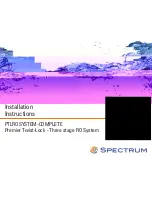 Preview for 1 page of Spectrum PTL RO System Installation Instructions Manual