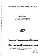 Предварительный просмотр 5 страницы Spectrum SCR1000 Operation And Maintenance Manual