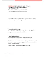 Preview for 2 page of Spectrum SP-UV 200 Operating Manual