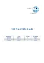 Preview for 1 page of Spectur HD5 Assembly Manual