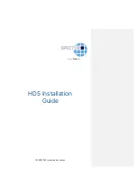 Spectur HD5 Installation Manual preview