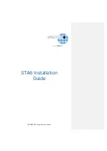 Preview for 1 page of Spectur STA6 Installation Manual