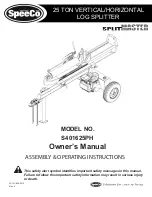 SpeeCo SPLIT MASTER S401625PH Owner'S Manual preview