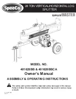 SpeeCo Splitmaster 401628BB Owner'S Manual preview
