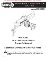 SpeeCo SPLITMASTER 401635BB Owner'S Manual preview