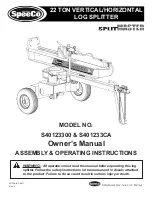 Preview for 1 page of SpeeCo SplitMaster S40123300 Owner'S Manual