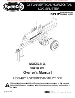 SpeeCo SPLITMASTER S401622BL Owner'S Manual preview