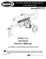 Preview for 1 page of SpeeCo SPLITMASTER S401625UB Owner'S Manual